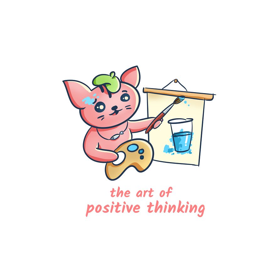 I Created Cute Motivational Cat Designs For T-Shirts