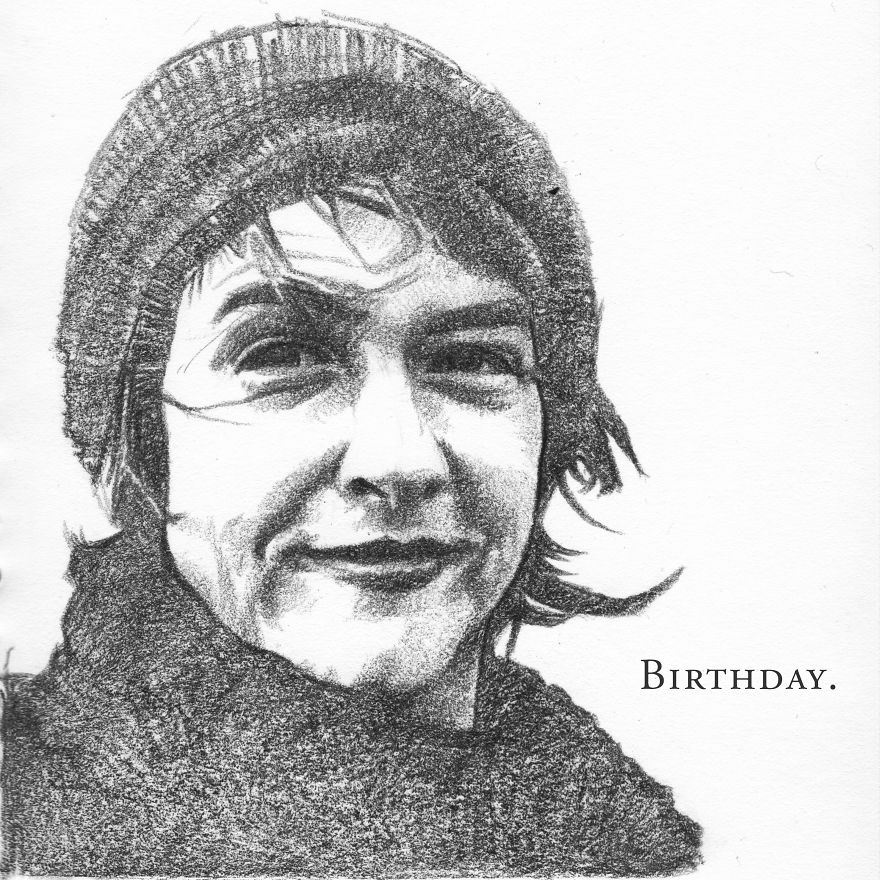 I've Drawn Hundreds Of Portraits Of My Friends For Their Birthdays
