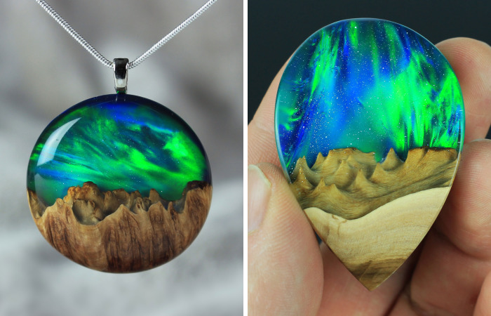 I Combine Wood With Opal And Resin To Create One-Of-A-Kind Handmade Jewelry