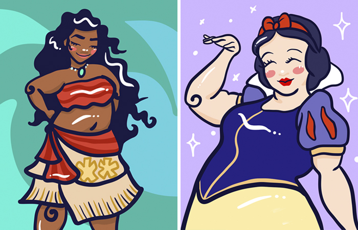 Artist Reimagines Disney Princesses As Plus-Size Women, And Aurora Looks Absolutely Stunning