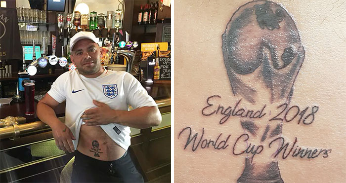 England Fans Were So Sure They Were Gonna Win World Cup That They Got It Tattooed (12 Pics)