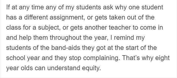Teacher Uses Band-Aids To Explain Difference Between Equality Vs Equity, 8-Year-Olds Understand It Better Than Adults