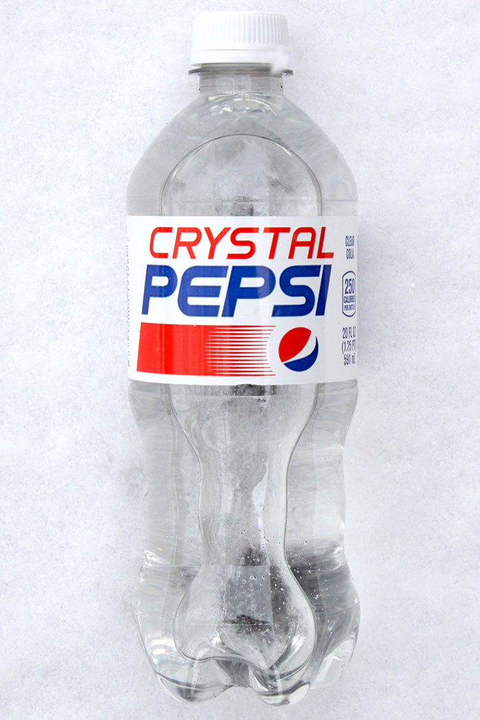 Bottle of Crystal Pepsi
