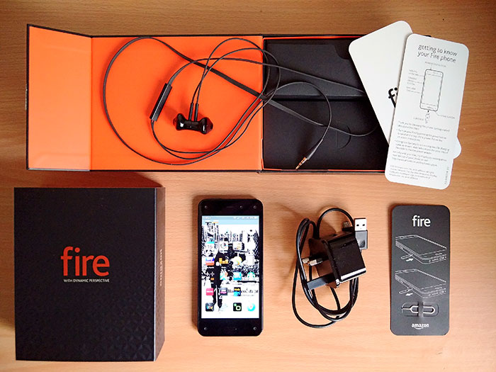 Picture of Amazon's Fire phone with box