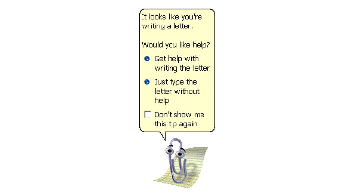 Office Assistant Clippy, Microsoft, 1990s