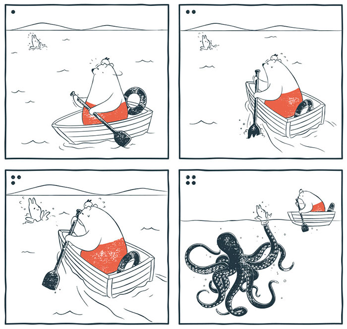 We Create Comics About A Cute Bear That Have Unexpected And Sometimes Dark Endings