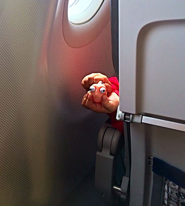 So Apparently There's A Little Kid In Front Of Us On This Flight