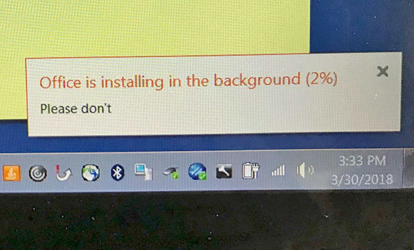 Even Office Urges Not To Be Installed