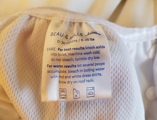These Care Instructions On A Kid's Swim Diaper