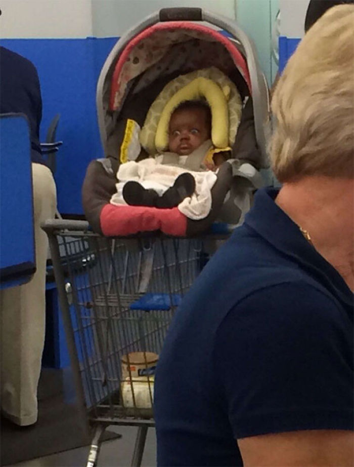 Este bebé ha visto cosas chungas