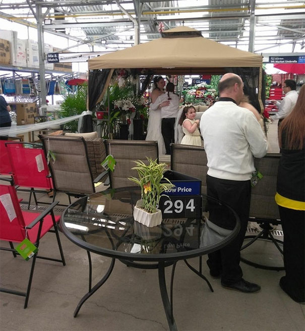 Someone For Real Got Married In The Garden Section At My Local Walmart