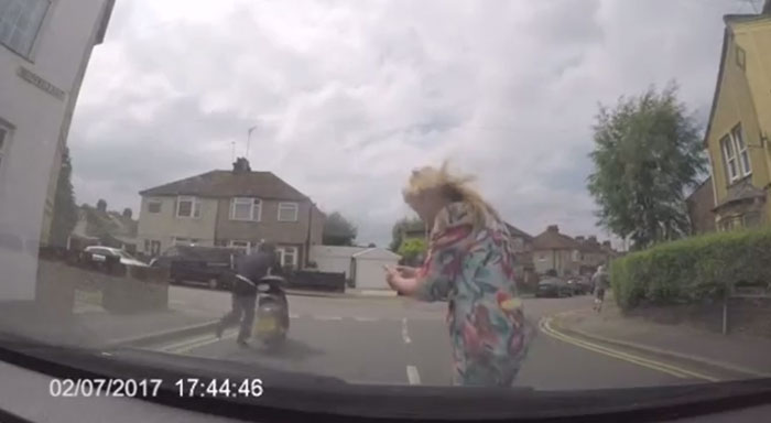 This Scammer Jumped In Front Of A Moving Car And Made The Biggest Mistake Ever
