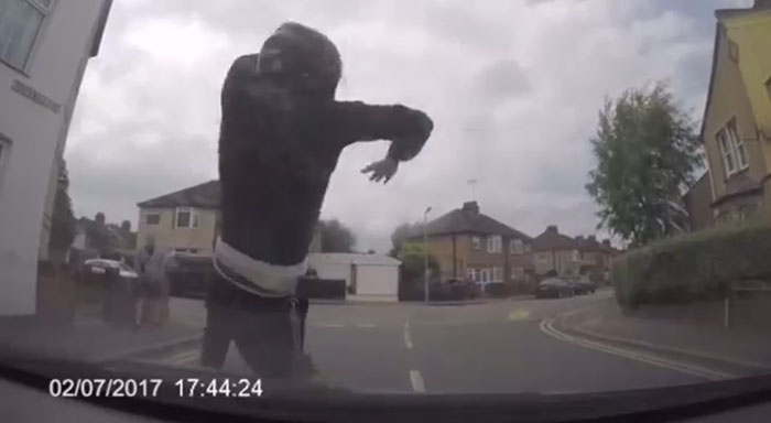 This Scammer Jumped In Front Of A Moving Car And Made The Biggest Mistake Ever