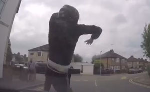 This Scammer Jumped In Front Of A Moving Car And Made The Biggest Mistake Ever