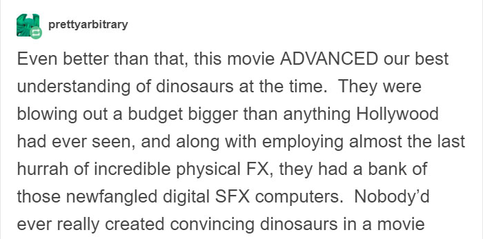 Someone Just Explained How The First Jurassic Park Created Realistic Dinosaurs, And It Will Blow Your Mind