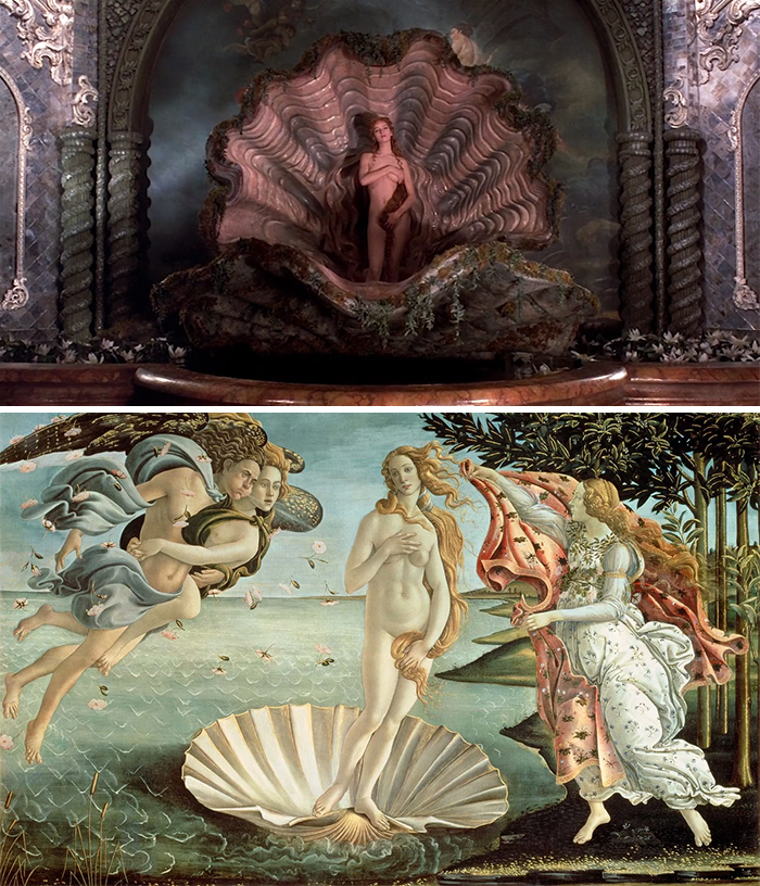 Movie: The Adventures Of Baron Munchausen (1988) Vs. Painting: The Birth Of Venus (1840-1846)