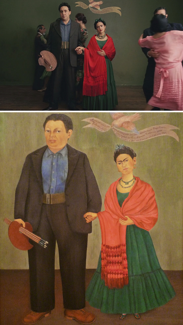 Movie: Frida (2002) vs. Painting: Frida And Diego Rivera (1931)