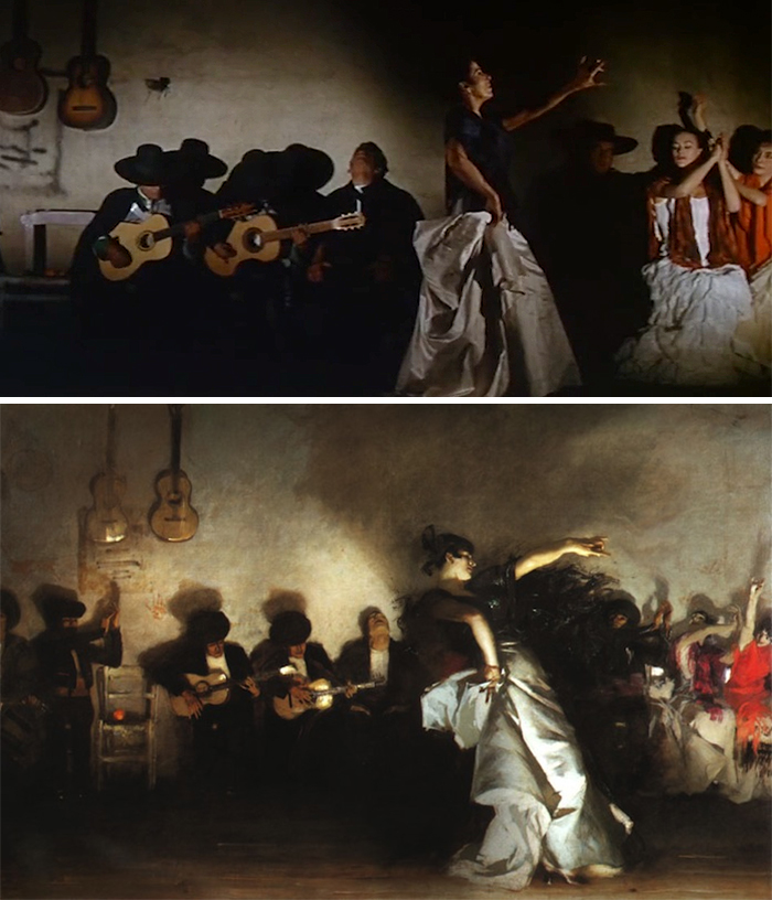 Movie: The Alamo (1960) vs. Painting: El Jaleo (1882)