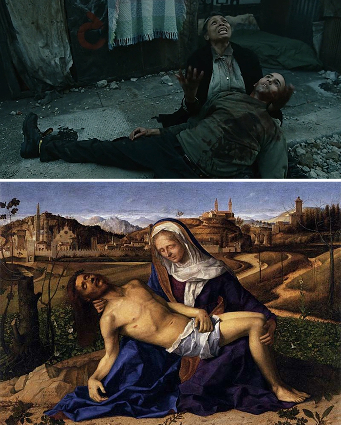 Movie: Children Of Men (2006) vs. Painting: Martinengo Pietà (1505)