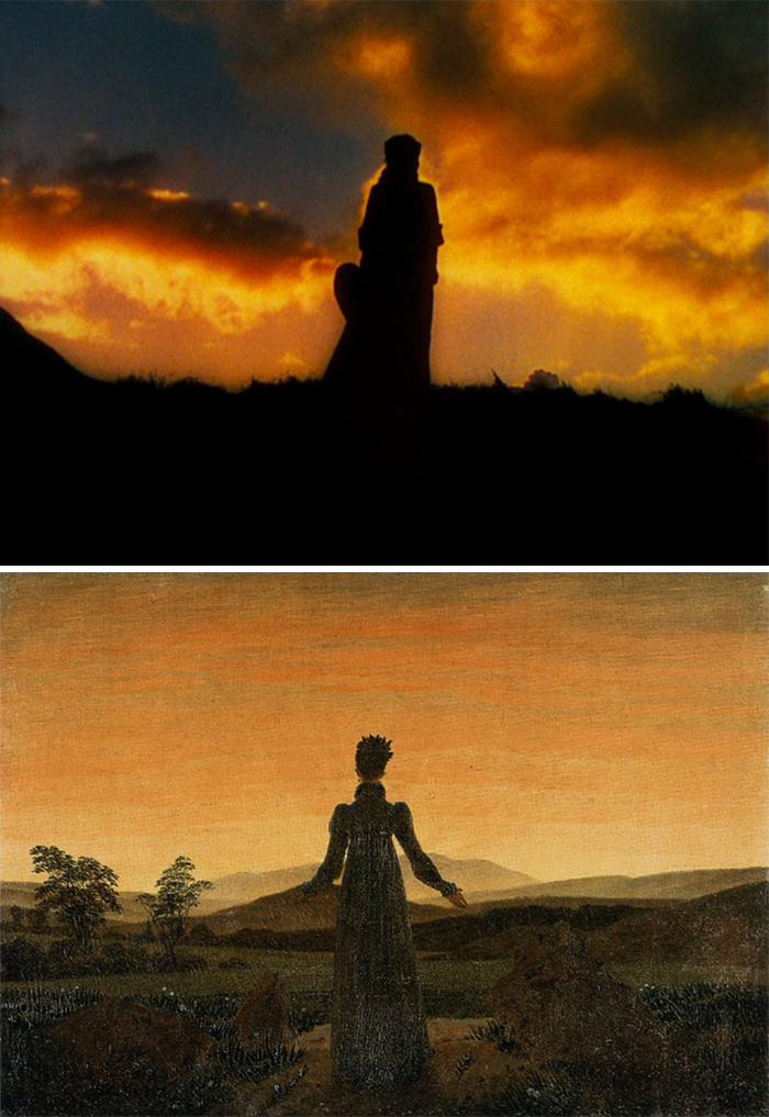 Movie: Gone With The Wind (1939) vs. Painting: Woman Before The Rising Sun (1818-1820)