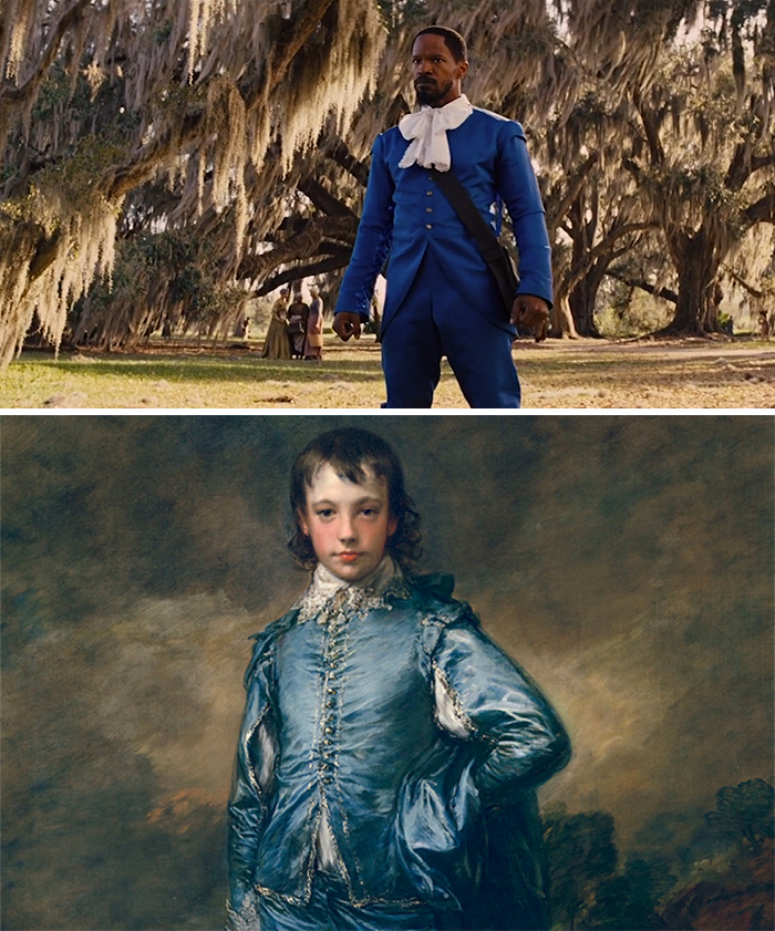 Movie: Django Unchained (2012) vs. Painting: The Blue Boy (1770)