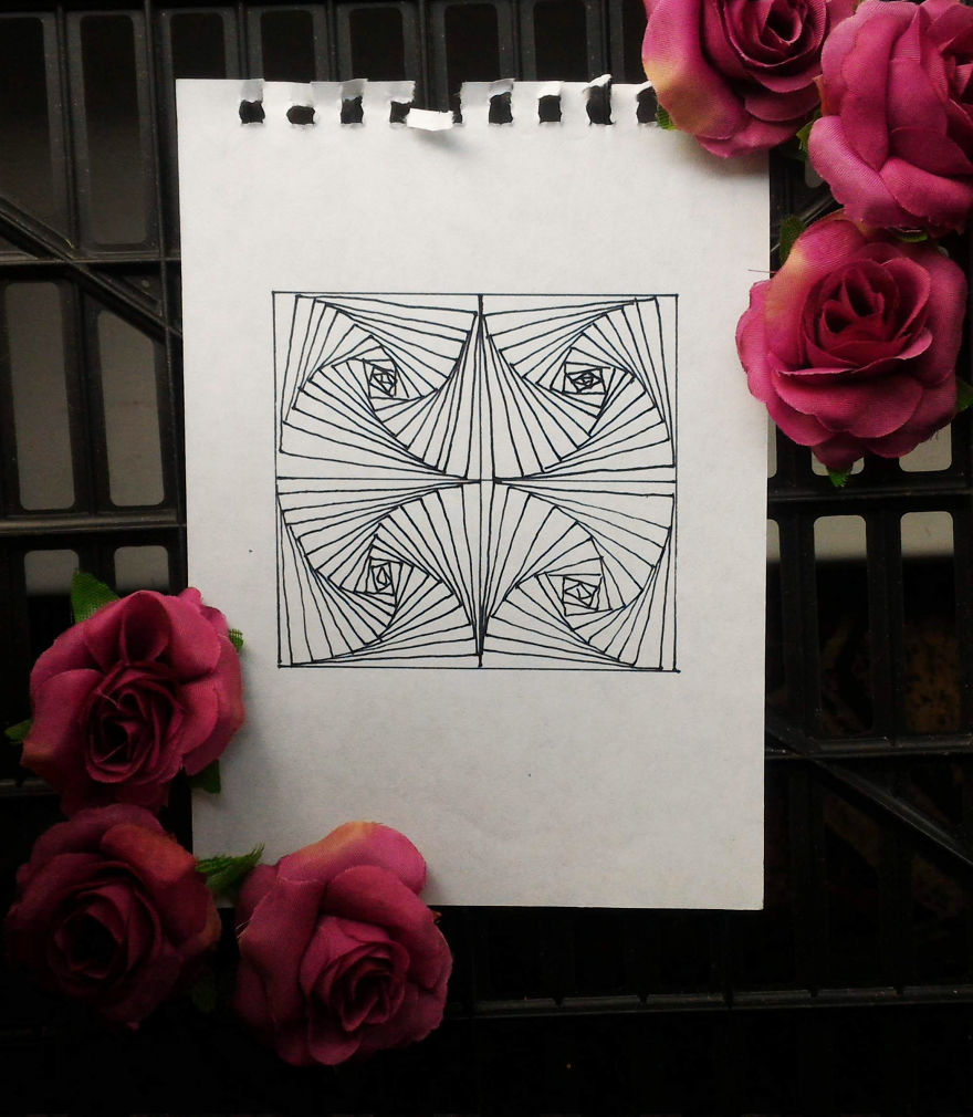 You Can Make These Optical Illusion Patterns Easily By Drawing Only Rectangles And Triangles