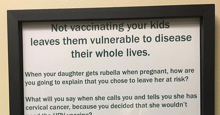 This Doctor’s Brutally Honest Sign About Not Vaccinating Your Kids Is Going Viral