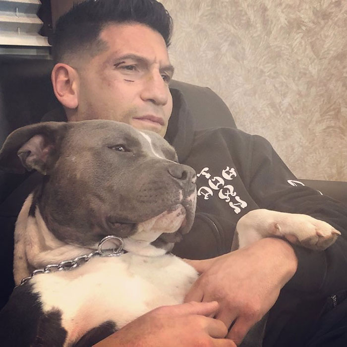Heartwarming Photos Of 'The Walking Dead' Star With His 3 Rescue Pit Bulls Will Melt Your Heart