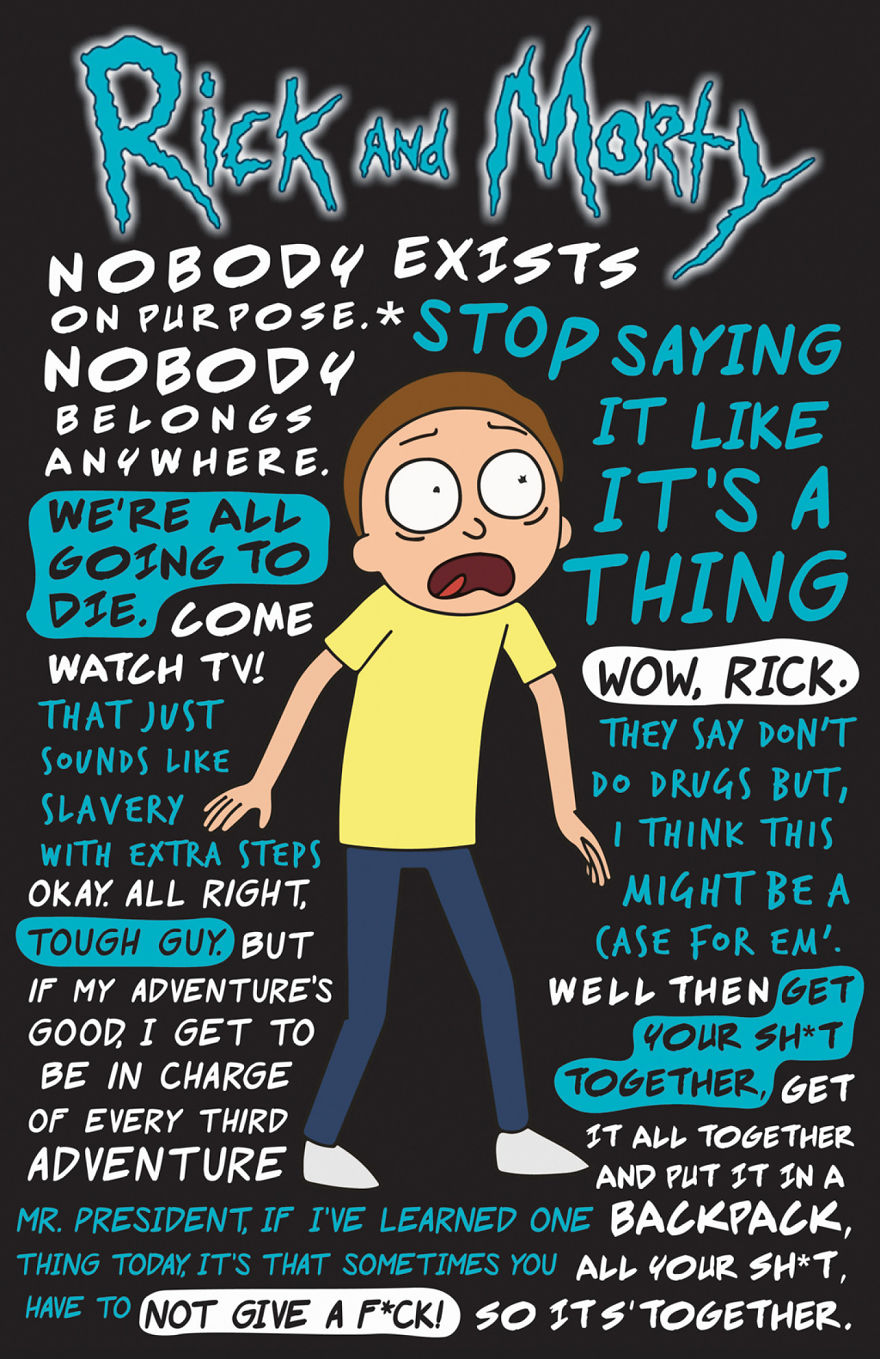 Rick & Morty Quotegraphic - Morty