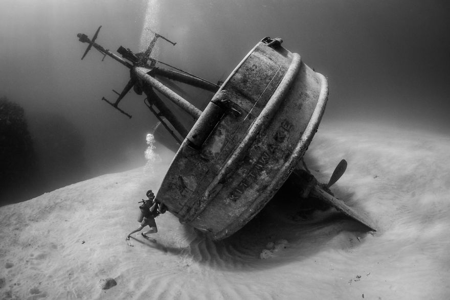 Wrecks Category: "OCD Diver Tries To Right Shipwreck" By Susannah H. Snowden-Smith, Cayman Islands