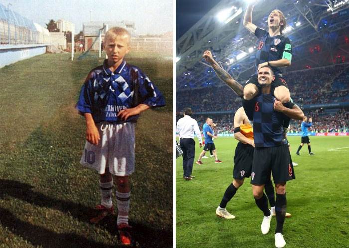 Luka Modric creció en un campo de refugiados en zona de guerra. Le dijeron que era muy pequeño y débil para ser futbolista. Hace poco ha jugado la final del mundial