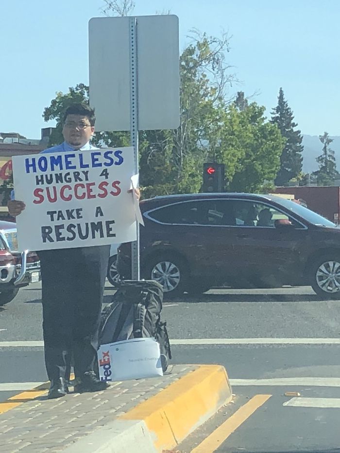 Homeless Web Developer Gets Hundreds Of Job Offers After A Photo Of Him Handing Out Cvs Goes Viral