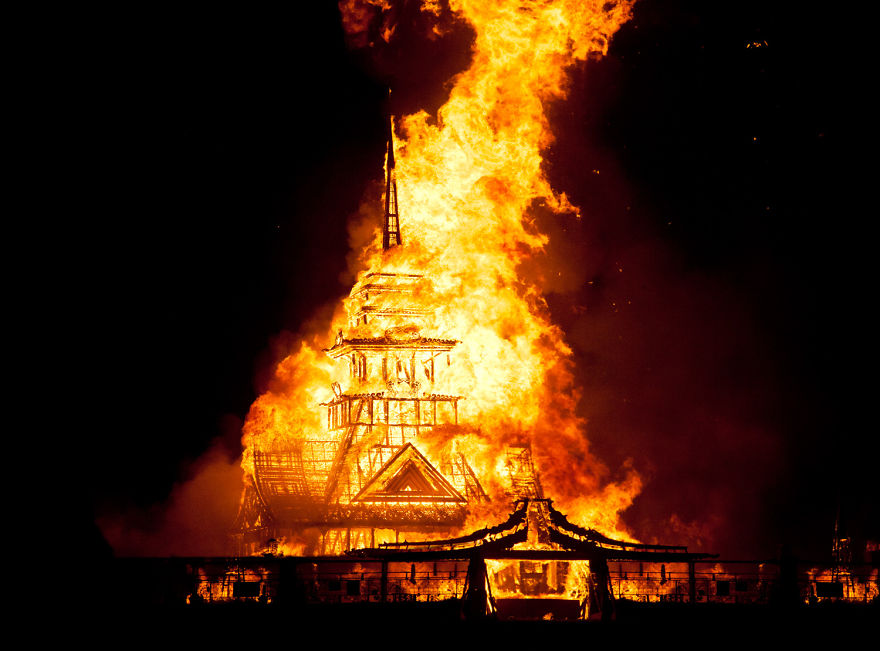 The Temple Of Juno Burning, 2012 - Photo By Philip Volkers