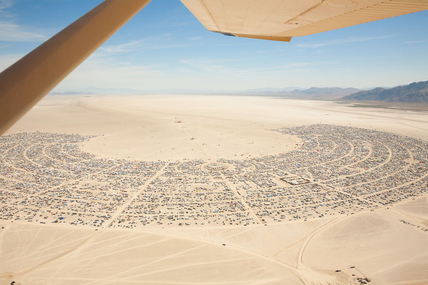 Aerial View Of Black Rock City, 2006 - Photo By Philip Volkers