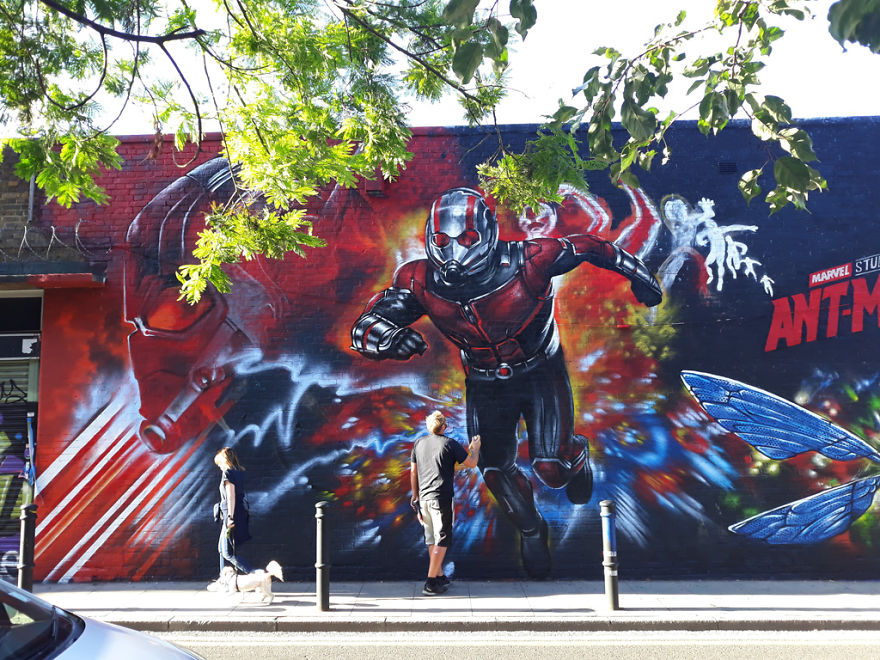 Huge New Mural Featuring Marvel Studio's Ant-Man And The Wasp From Jim Vision
