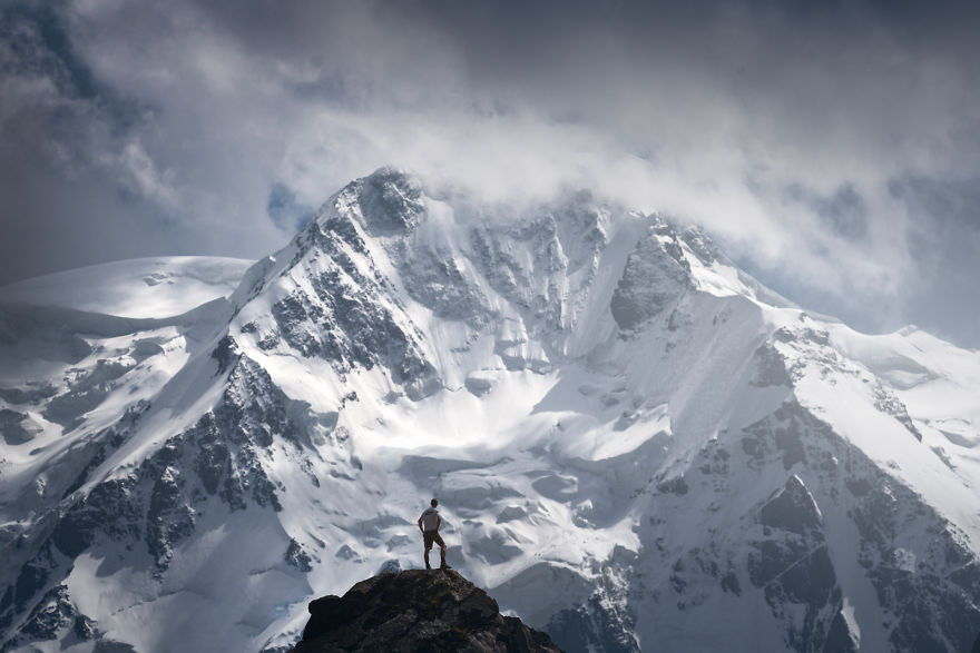 Standing In Front Of Peak Karakol