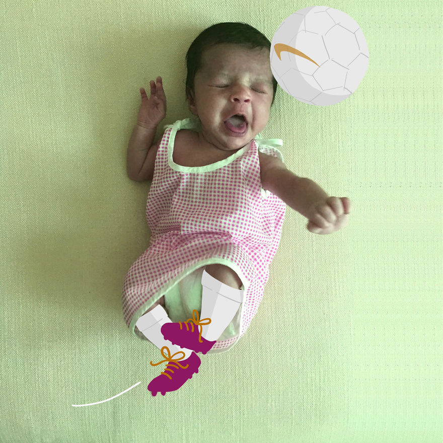 We Take Our Newborn Daughter On Adventures By Illustrating Her Pictures That We Make Every Week
