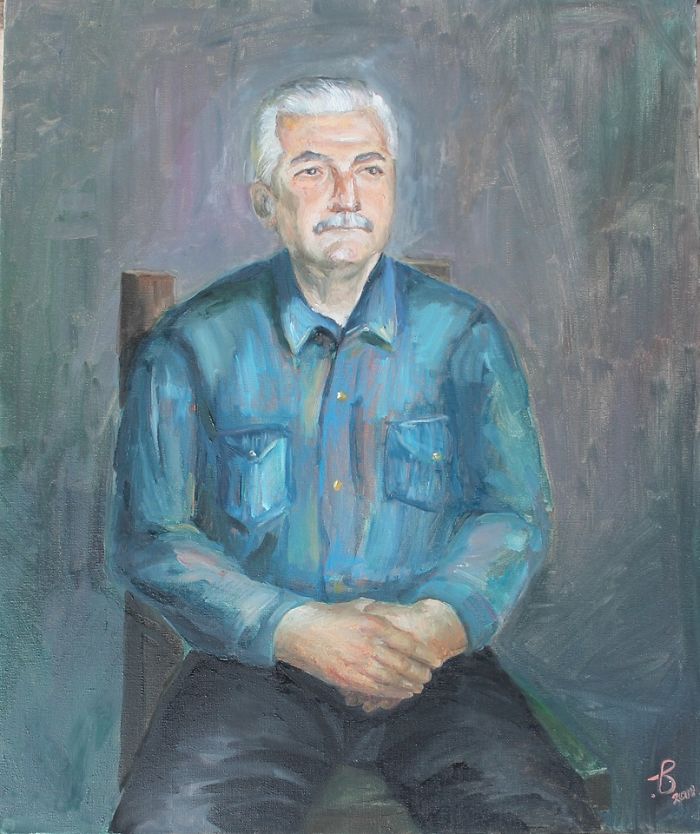 Father (Oil On Canvas 60 X 50 Cm.)
