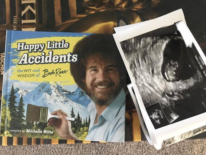 My Wife Gave Me This Bob Ross Book. This Photo Was Inside