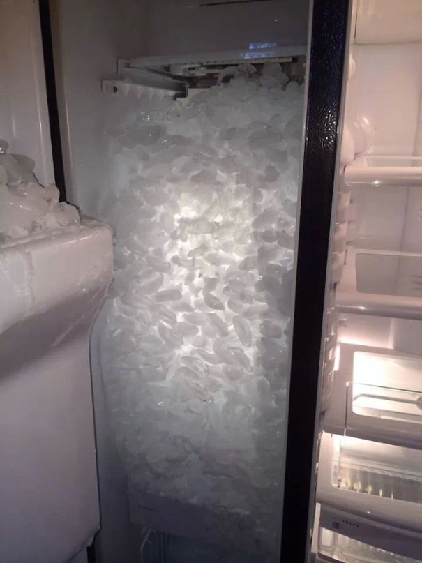 Someone Forgot To Put The Ice Tray Back In The Freezer