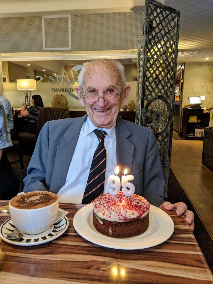 My Grandad A Couple Weeks Ago On His 95th Birthday. He Said, "At Least Now I Can Stop Worrying About Dying Young."