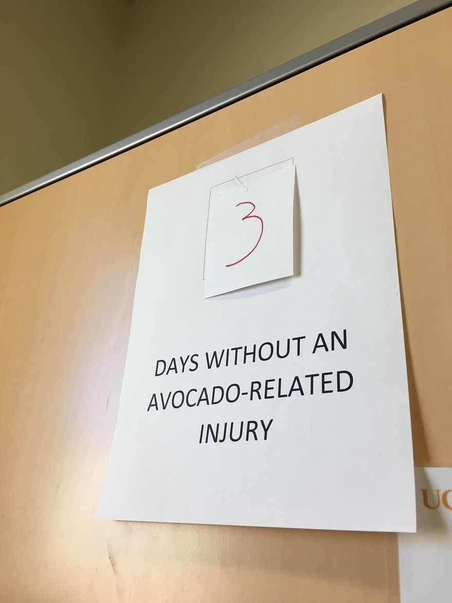My Coworker Cut Her Hand Open Making Avocado Toast And Had To Get Stitches. Today, I Had This Ready In Her Office When She Came Into Work.