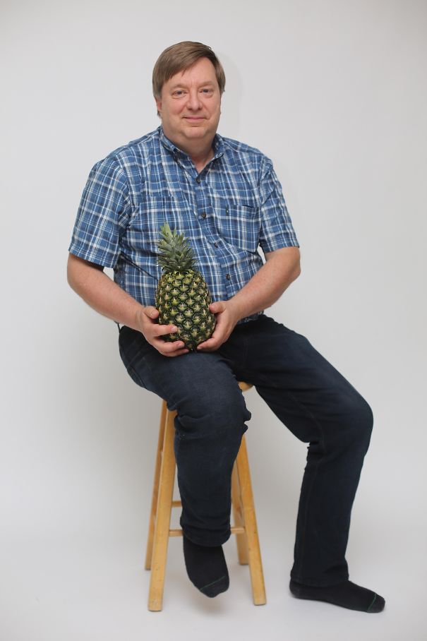My Dad Has Been Trying To Grow Pineapples For The Last Year, Today He Succeeded, Look How Proud He Is