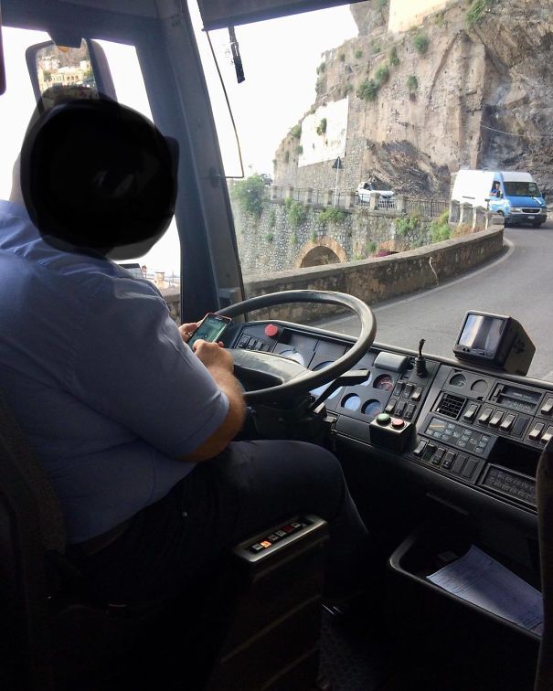 The Roads Of The Amalfi Coast Are Especially Winding, Narrow And Congested