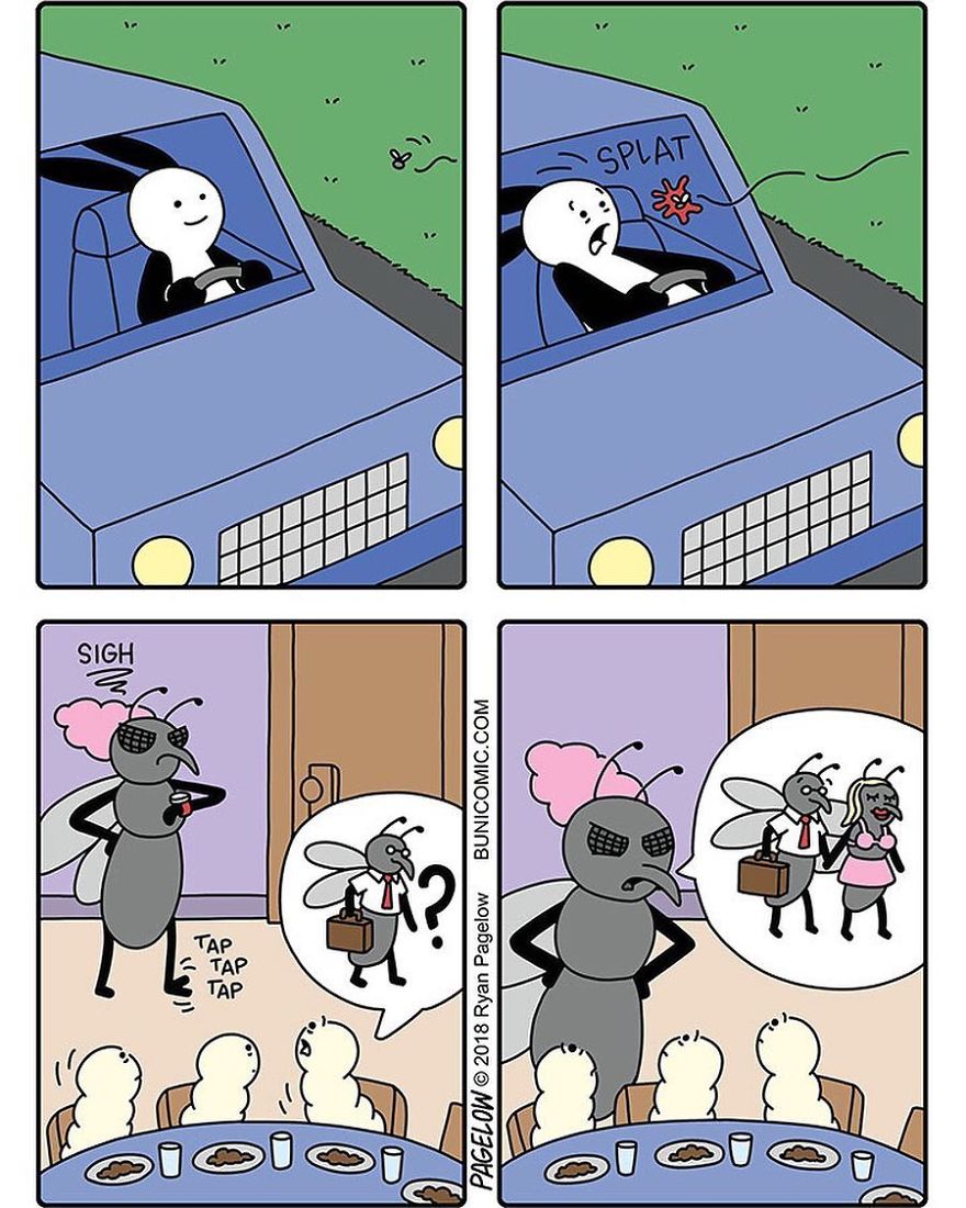 Cartoonist Puts A Cute Bunny In Dark Situations, And We Can't Get Enough
