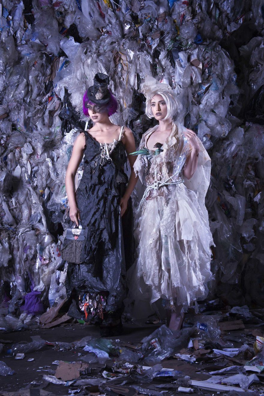 We Created A Fashion Collection Made Entirely Of Washed Up Trash Found On The Beach