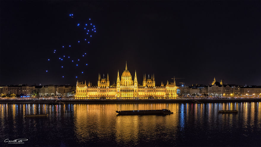 Fireworks Over The Parliament Of Hungary 2018