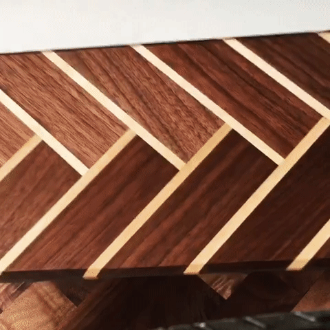 True Herringbone Design Cutting Boards Painstakingly Handmade