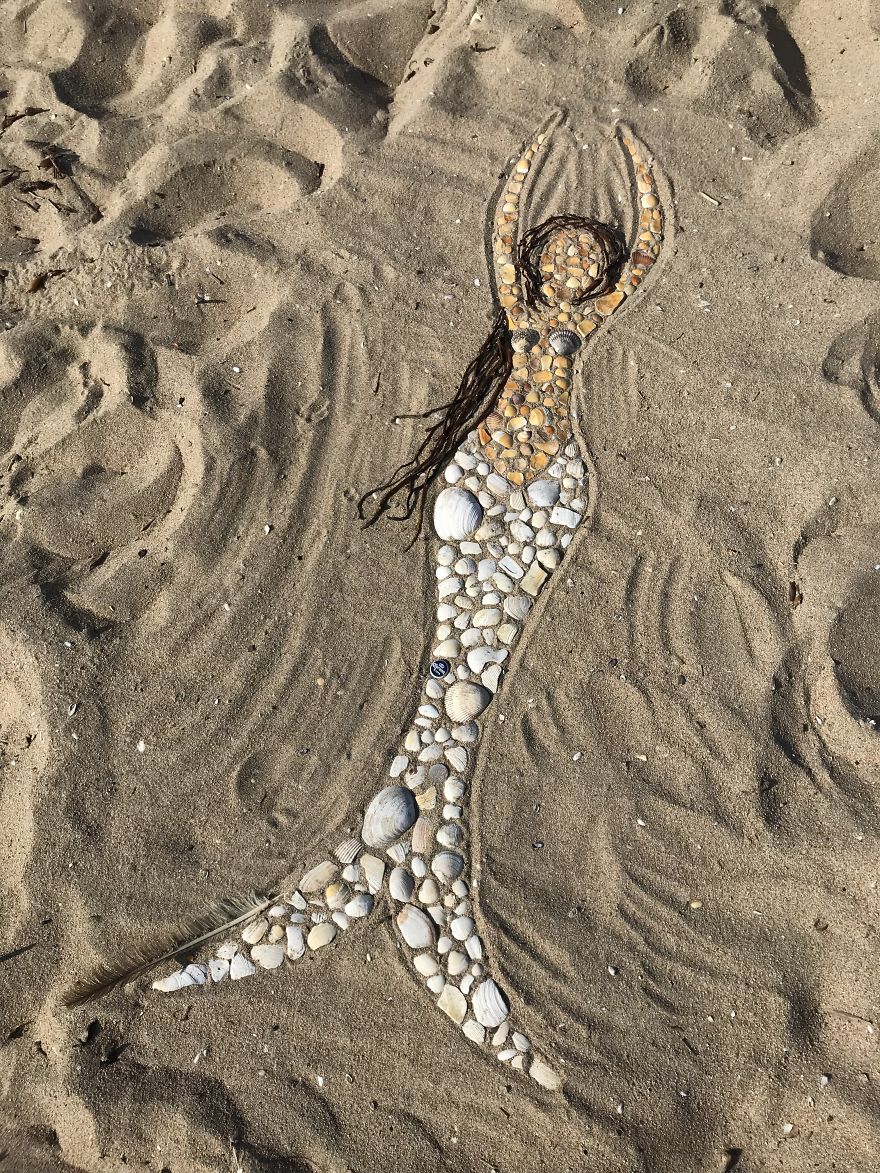 I Make Temporary Mosaic Beach Art (Part 3)