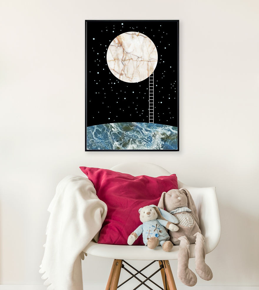 I Created Space Art Prints Using Marble Photos I Created Space Art Prints Using Marble Photos